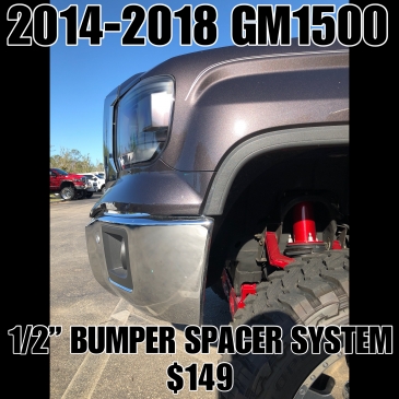 14-18 GMC 1500 1/2" Bumper Spacer Kit