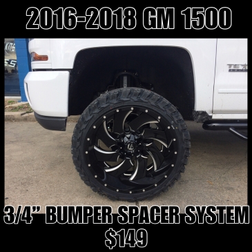 16-18 GMC 1500 3/4" Bumper Spacer Kit