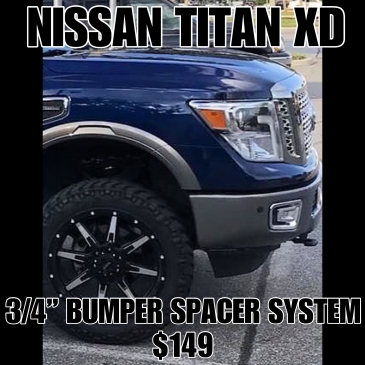 16+ Nissan Titan XD 3/4" Bumper Spacer Kit
